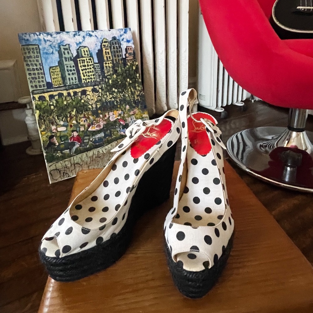 Christian Louboutin Polka Dot Espadrilles